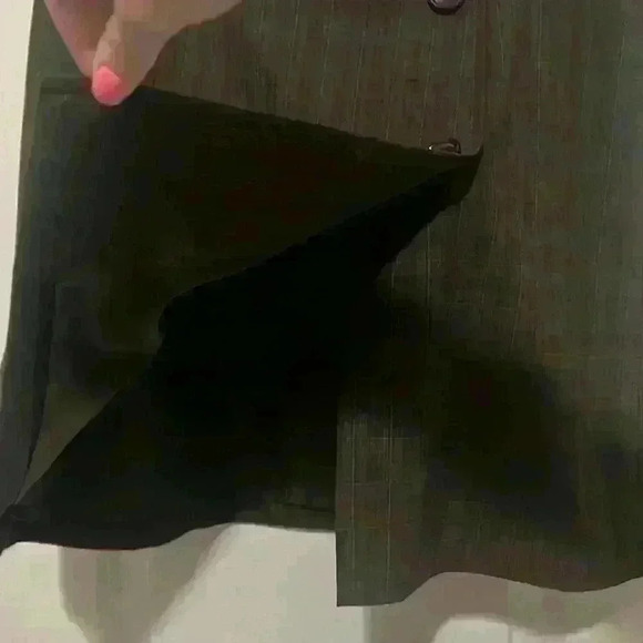 Nine West Stretch size 12 Plaid Button Skirt Classic Vintage style Design - Picture 4 of 6